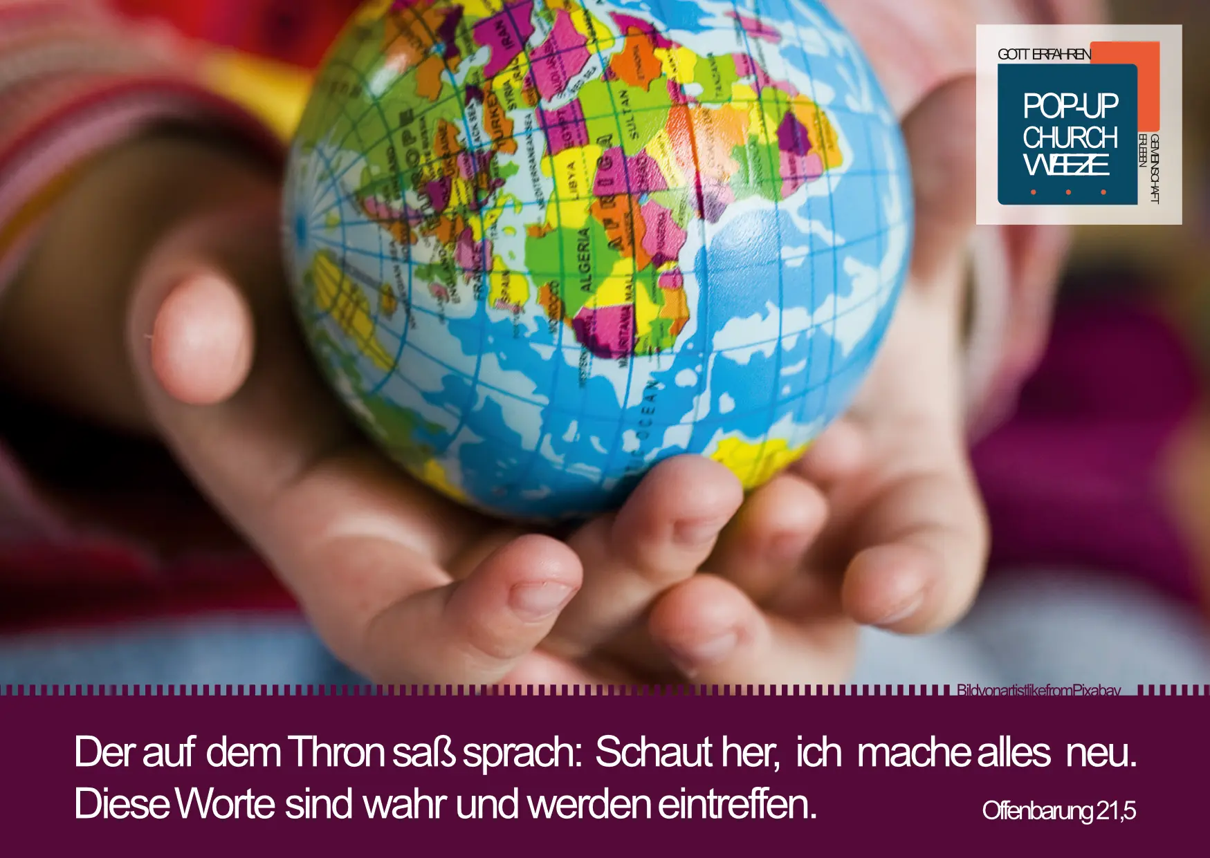 Flyer August 24 der Freikirche Pop-Up Church in Weeze