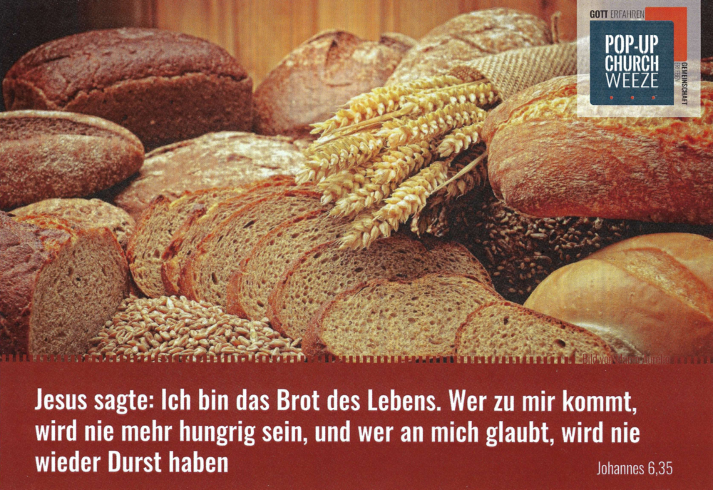 Flyer August 24 der Freikirche Pop-Up Church in Weeze